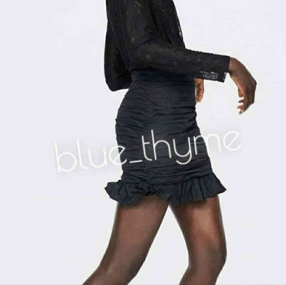 Zara DRAPED Mini Skirt - Picture 2 of 10
